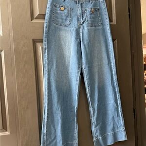 Classic Blue Wide-Leg Jeans